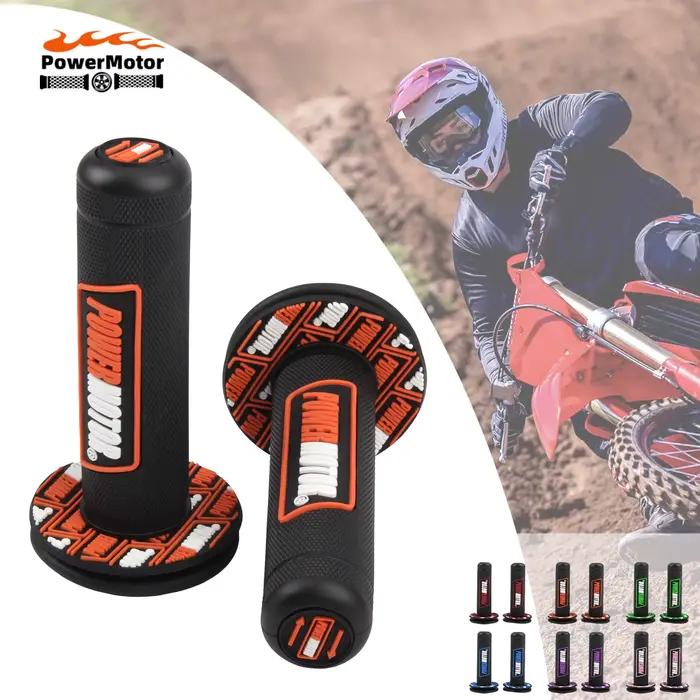 Poignées de guidon universelles en caoutchouc et gel pour moto, motocross, dirt bike, 24/22 mm