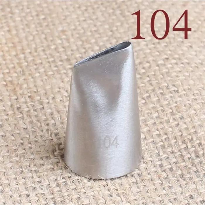 Buse de glaçage sans couture pour gâteau et Chi, tube de crème, outils de décoration de gâteaux, ustensiles de cuisson, pétales de création, pointes de glaçage, #104