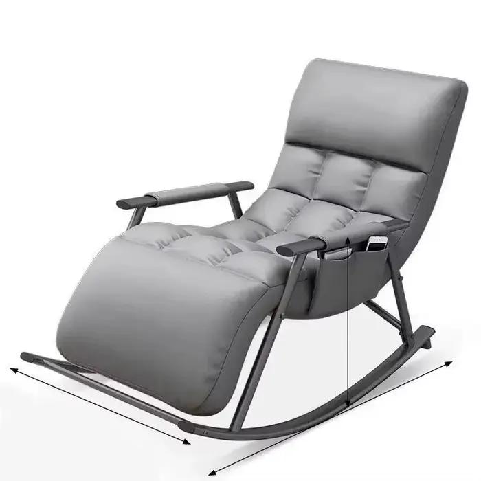 Chaise à bascule moderne de luxe pour adultes, canapé-lit, relaxation, paresseux, magique, pliable, inclinable, salon, cadre en acier, simple rembourré