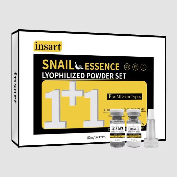 Ensemble de poudre lyophilisée à l'essence d'escargot Anti-âge pour l'élimination des rides