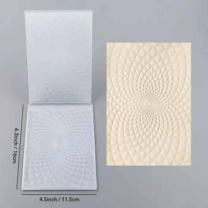 Motifs géométriques 3D gaufrage dossier Texture motif fond bricolage Scrapbook décoratif carton artisanat projet fabrication