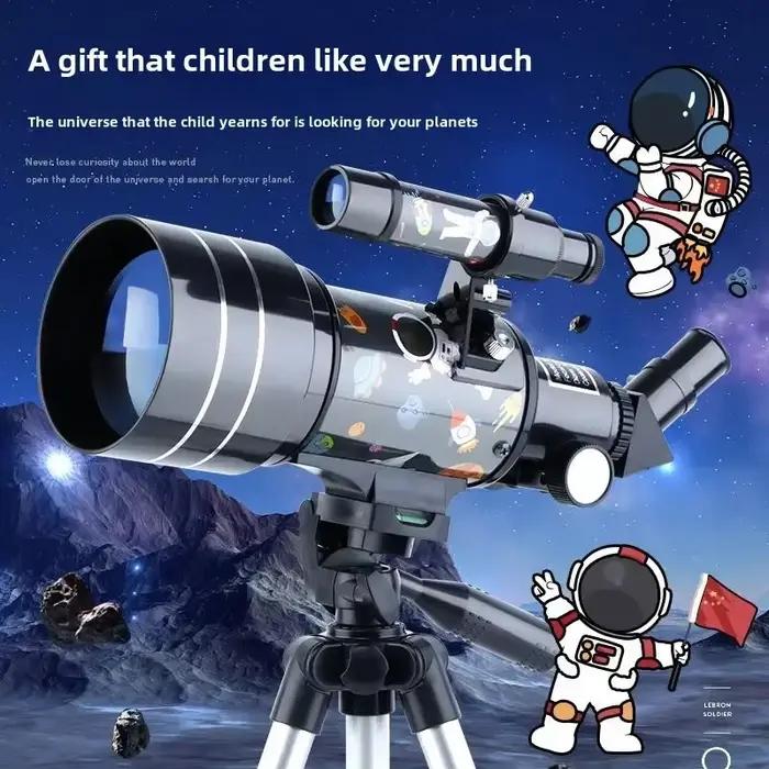 Télescope astronomique de protection oculaire de qualité supérieure pour enfants, garçons et filles, cadeau d'anniversaire, observation des étoiles à fort grossissement