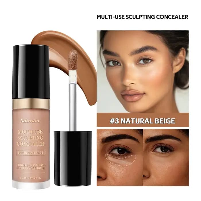 Crème Multi-Usages Couvrante et Hydratante Sans Huile Longue Durée pour Fond de Teint