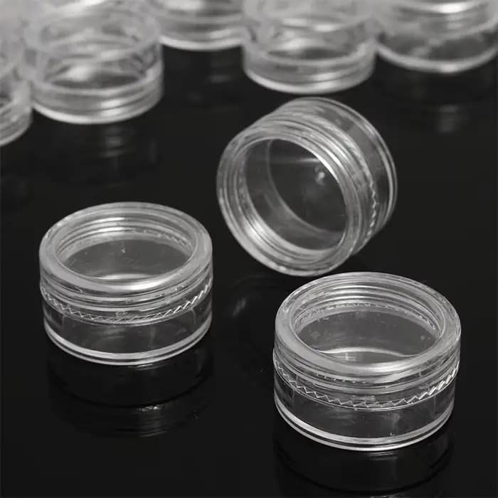 Mini pots cosmétiques transparents 5g pour échantillons de crème