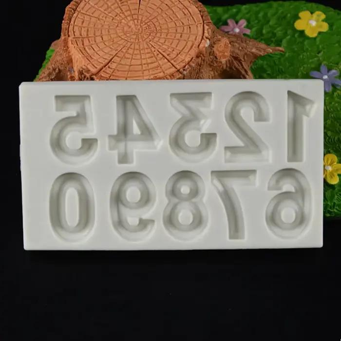 Ensemble de moules à bougies avec chiffres esthétiques, moule à Fondant en Silicone, décoration de gâteau, décoration artisanale du sucre, moule à chocolat, décoration de maison