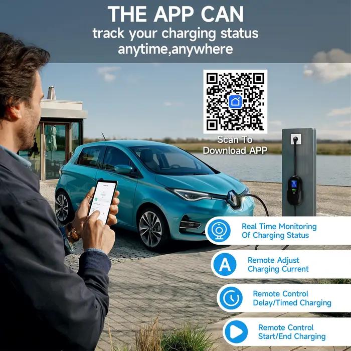 AFEEV 3.6KW Type1 SAE J1772 chargeur EV Portable 16A Type2 chargeur de voiture électrique GB/T EVSE câble de charge rapide WiFi APP contrôle