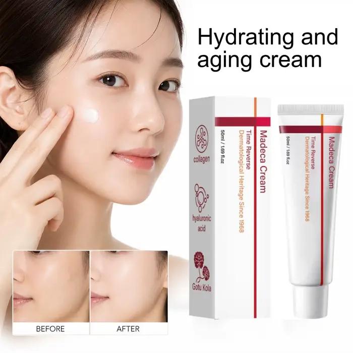 Crème Visage Anti-Rides 50ml Hydratante Raffermissante Anti-Âge Soin de la Peau Coréen pour Rides Fines Peau Sèche et Rugueuse