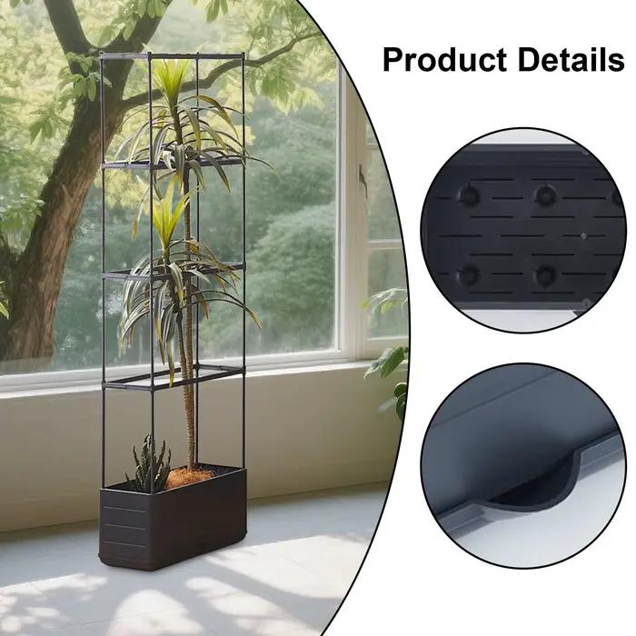 Boîte de jardinière avec pot de plantes en treillis, jardinage vertical, tomate auto-arrosage