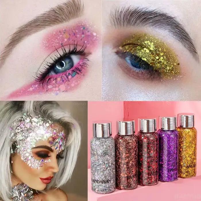 Gel à paillettes scintillantes pour yeux corps visage polyvalent résistant à l'eau pour toutes les occasions festive artistique et quotidienne