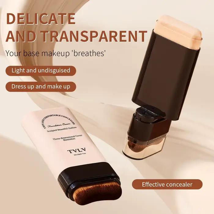 Stick de fond de teint hydratant en velours avec pinceau