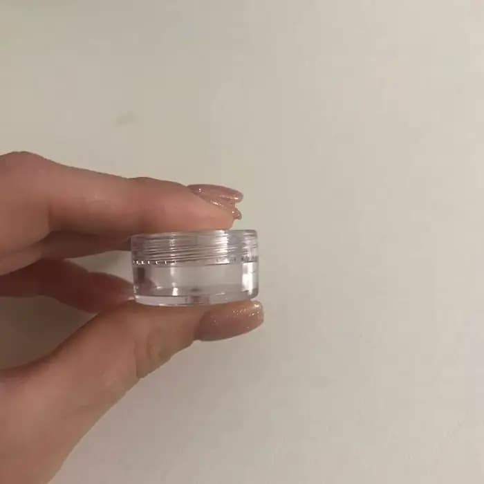 Mini pots cosmétiques transparents 5g pour échantillons de crème