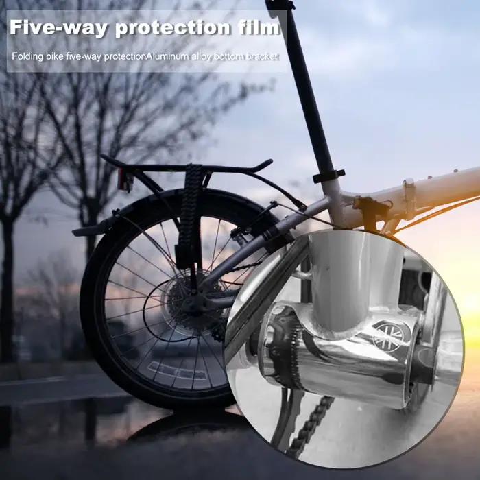 Support de pédalier de vélo pliant, coussinet de protection pour cadre Brompton BB, autocollant