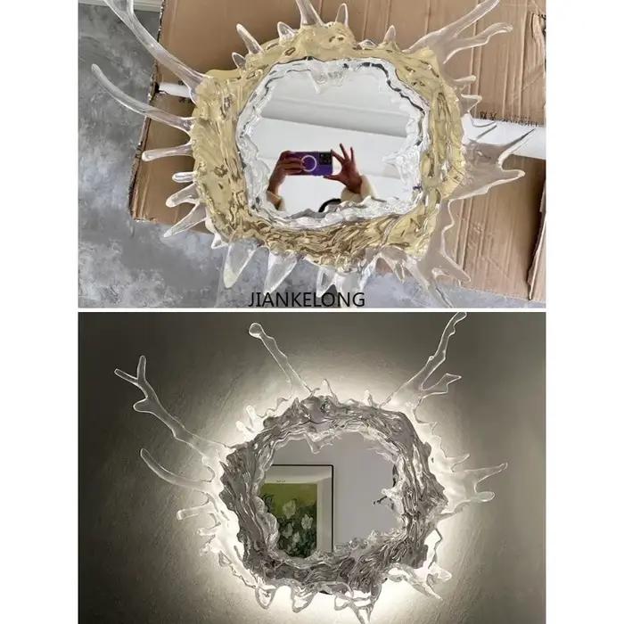Éclairage d'ambiance mural pour salon, lumières décoratives pour entrée et lavabo, éclairage de miroir de vanité à effet d'eau, éclairage d'ambiance pour hôtel et villa
