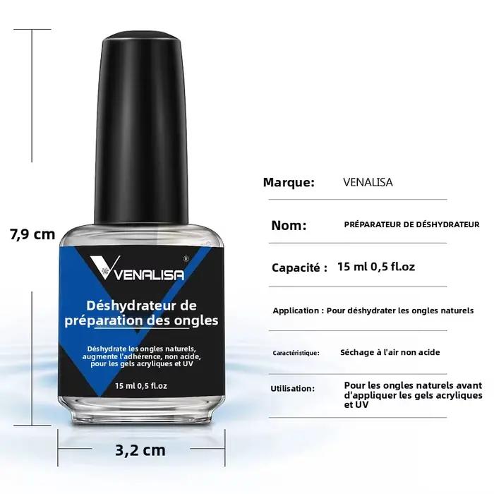 Ensemble de 2 déshydrateurs et d'apprêts sans acide pour ongles en acrylique et gel UV, base adhésive forte et longue durée