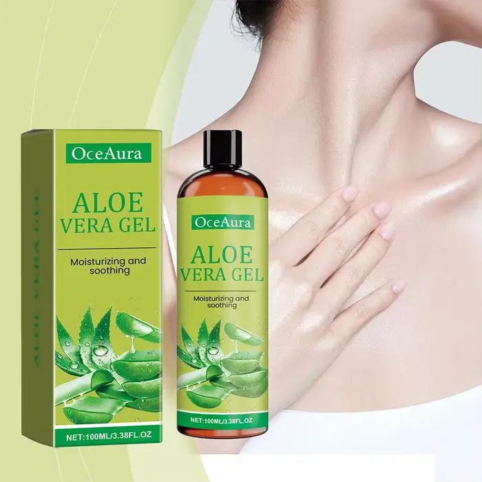 Gel d'aloe vera naturel pour réparer les coups de soleil, crème hydratante nourrissante pour le visage, soin de la peau, crème pour le visage et le corps