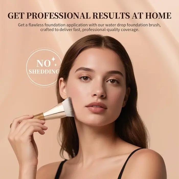 DUcare pinceau de fond de teint coudé professionnel crème liquide poudre brosse profilée mélange et polissage visage maquillage outil cosmétique
