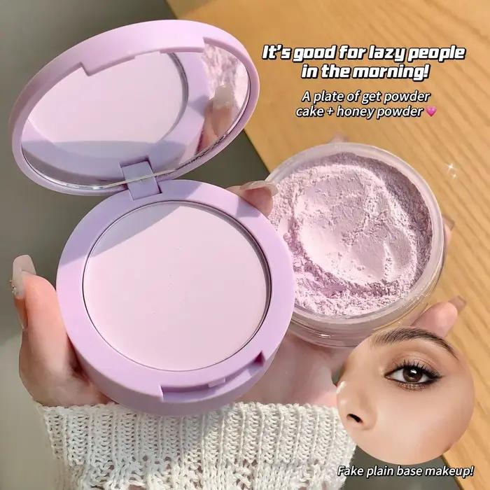 Poudre compacte légère et transparente à double effet