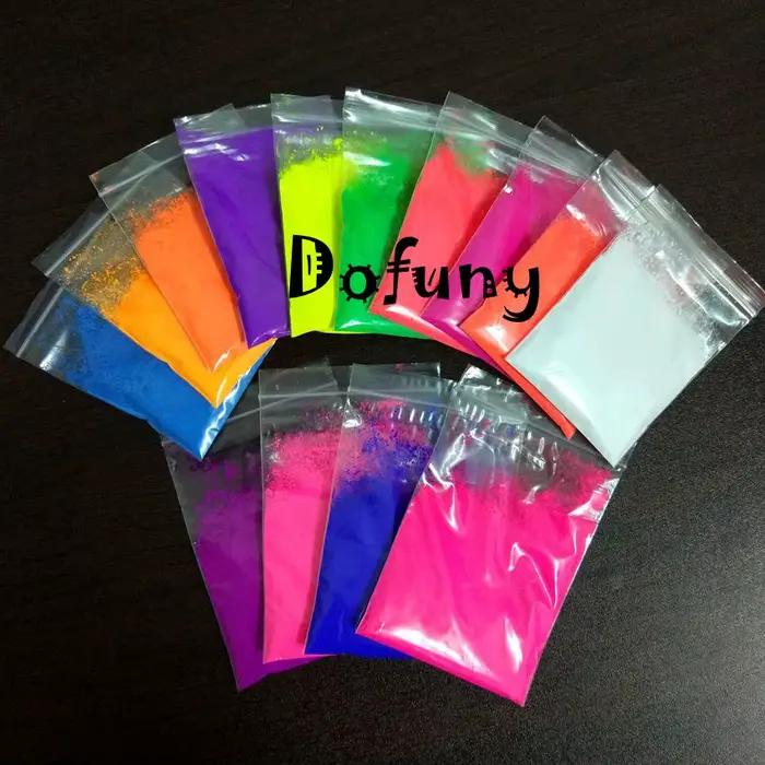 Poudre fluorescente néon 20g, pigment à paillettes pour ongles, poudre de phosphore fluorescente, sans poudre scintillante dans la nuit pour le maquillage, savon de bricolage