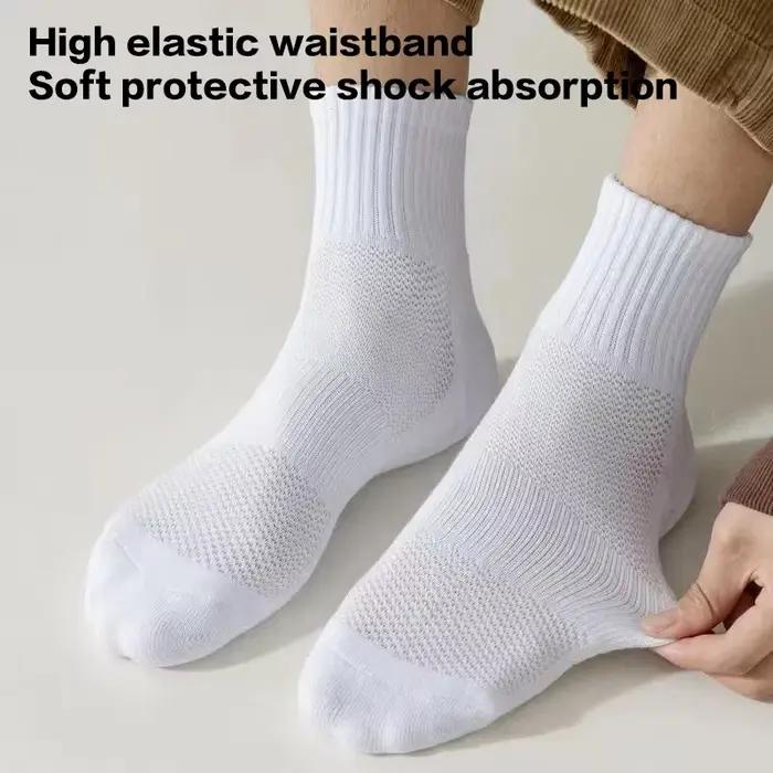 Chaussettes de sport pour hommes à semelle épaisse, absorbant la transpiration et respirantes, avec coussinets de soutien pour la course à pied, chaussettes de sport professionnelles pour hommes