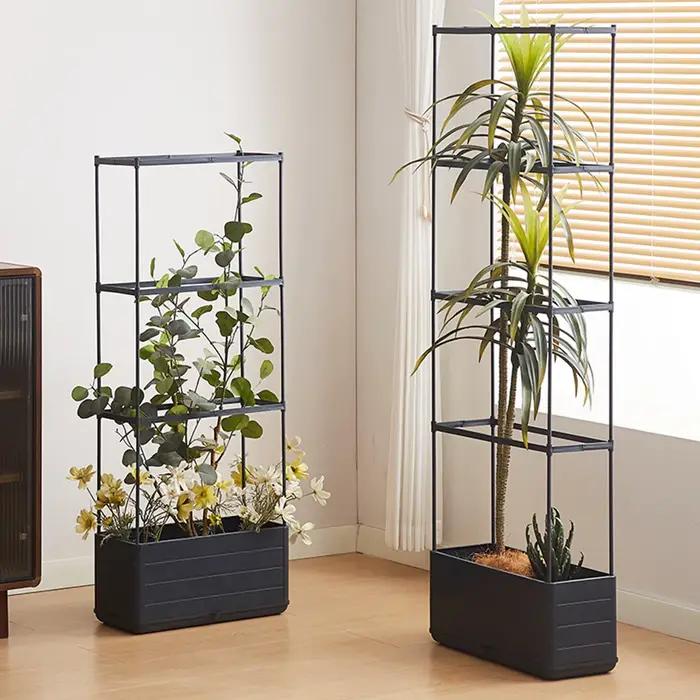 Boîte de jardinière avec pot de plantes en treillis, jardinage vertical, tomate auto-arrosage