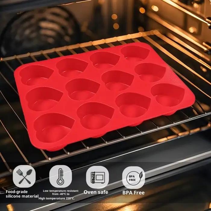 Moules de cuisson en Silicone au chocolat en forme de cœur, pour Dessert français, Mousse, pâtisserie, Fondant, bonbons, gommeux, décoration de gâteau, ustensiles de cuisson