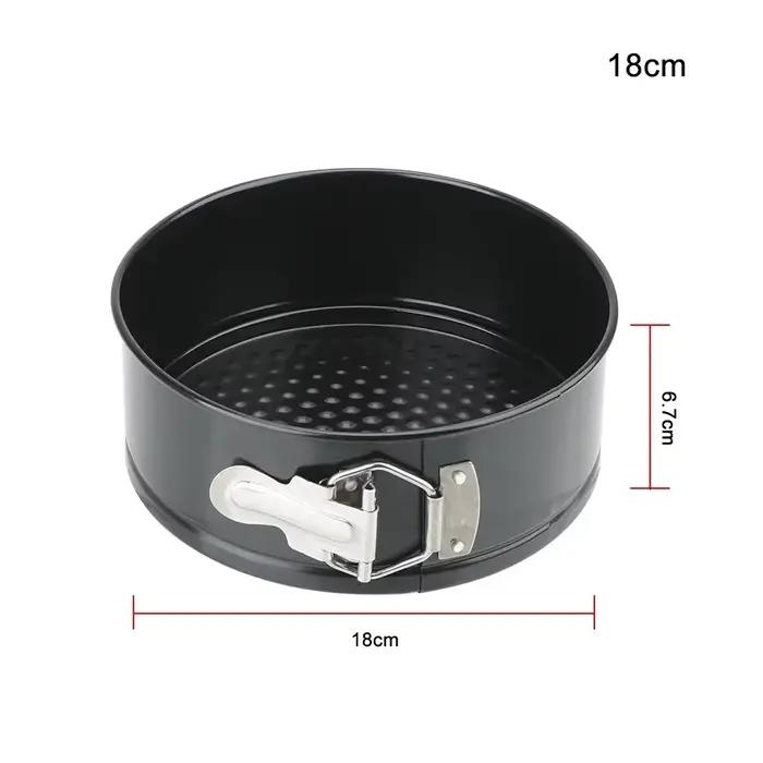 Moule de cuisson en métal antiadhésif à fond amovible, poêle à gâteau ronde, ustensiles de cuisson, moules à gâteaux en acier au carbone, accessoires de cuisine