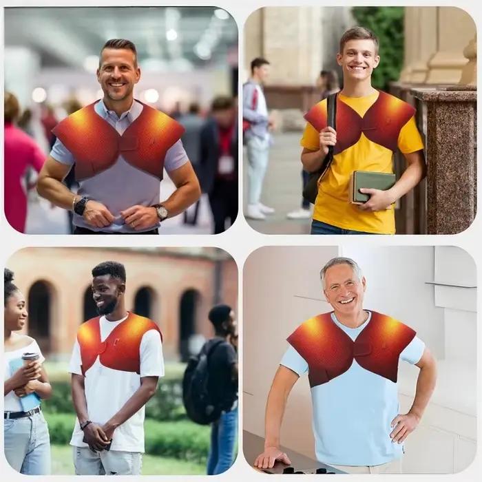 Gilet chauffant électrique pour les épaules et le dos, compresse chaude pour la relaxation musculaire, idéal pour le sommeil en hiver