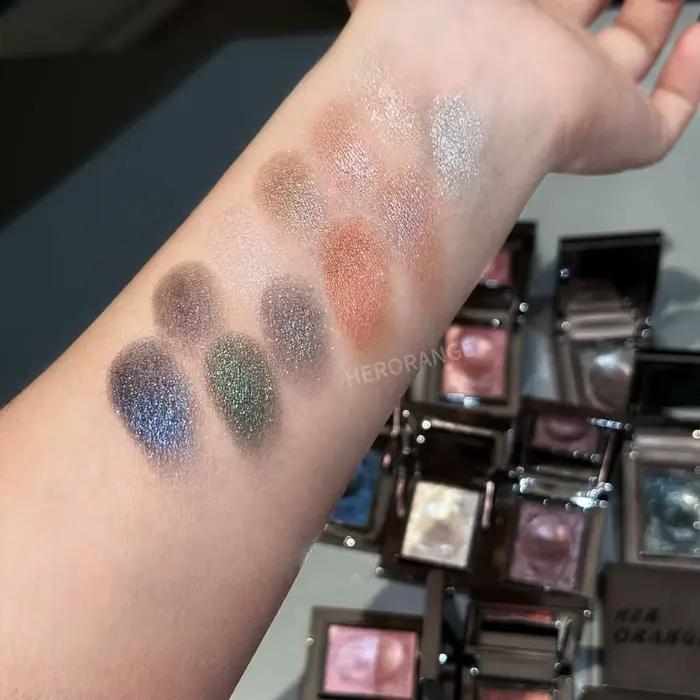Palette de fards à paupières caméléon vert foncé, nacrée et scintillante pour maquillage durable et facile à appliquer, résistant à l'eau, pour femmes et occasions spéciales