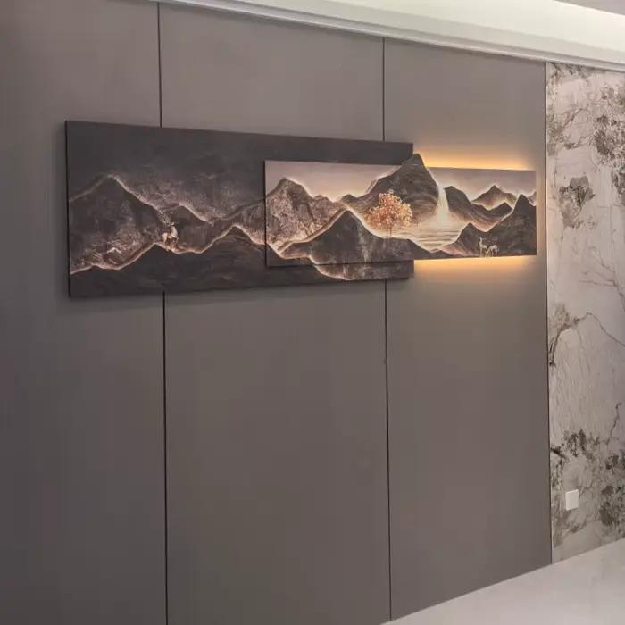 Lampe murale LED de luxe pour salon moderne, peinture décorative, luminaire paysager suspendu pour canapé, appareil électroménager.
