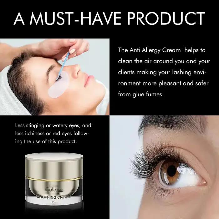 Protéger contre les allergies, protège les yeux sensibles, crème barrière pour hydrate la zone des yeux, Extension de cils