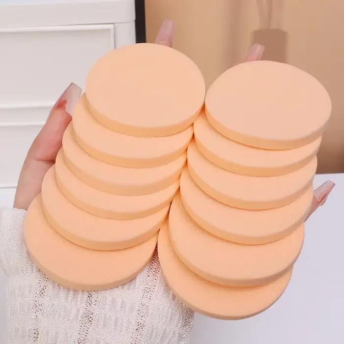 Éponge de poudre de forme ronde pour le visage