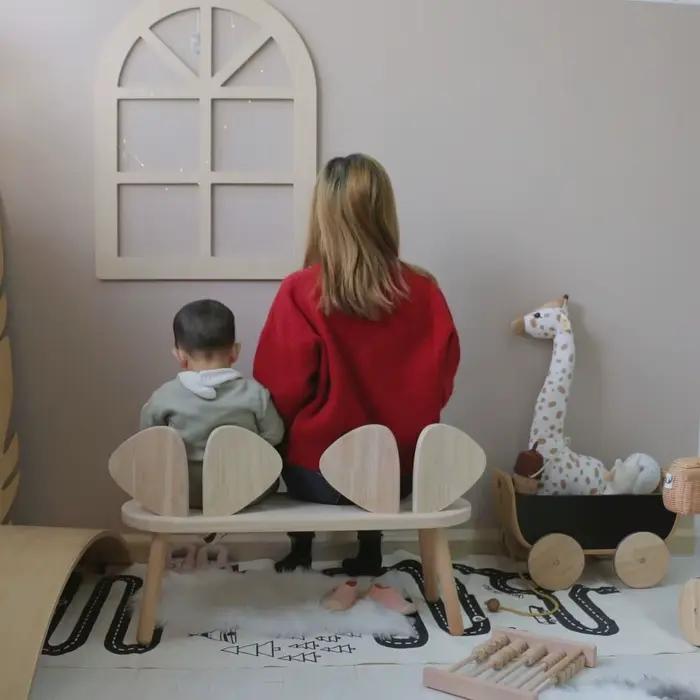 Maison tenture murale chambre fond chambre décor bois cintre pendentif fenêtre en forme pendentif Alphabet mur cintre bois artisanat