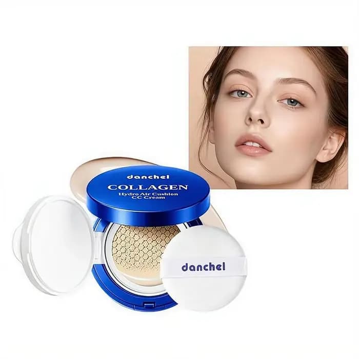 Fond de Teint Coussin d'Air au Collagène Hydratant Naturel Correcteur Éclaircissant Hydratation Longue Durée