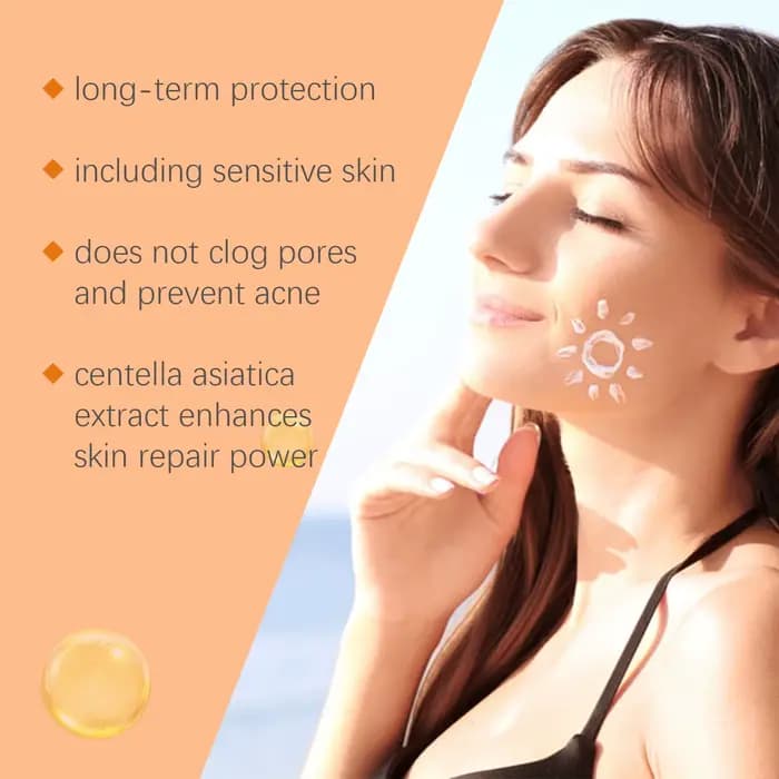 Crème solaire longue durée pour le visage Spf 60 +