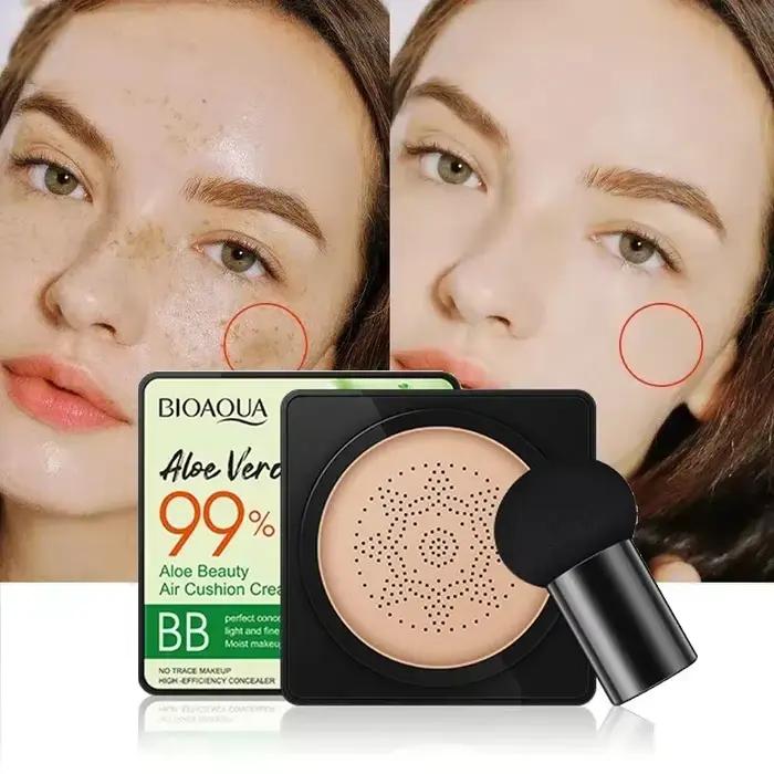 Aloe coussin d'air CC crème champignon tête bouffée hydratant correcteur éclaircissant BB