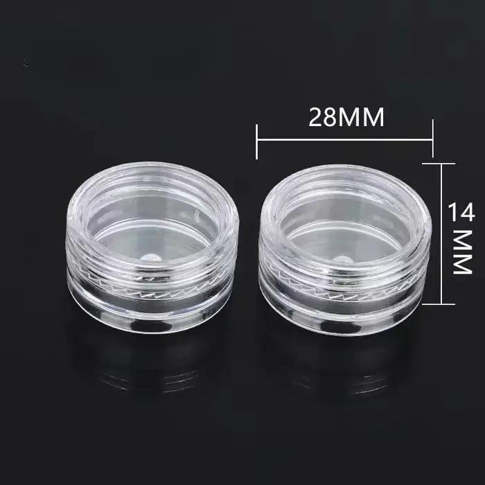 Pot de crème transparente pour échantillons