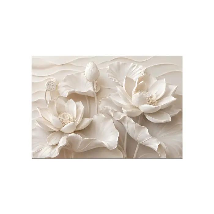 Salon, Chambre à coucher, Fond TV, Papier peint mural floral 3D, Grand papier peint décoratif pour la maison, Colle pour papier peint nécessaire
