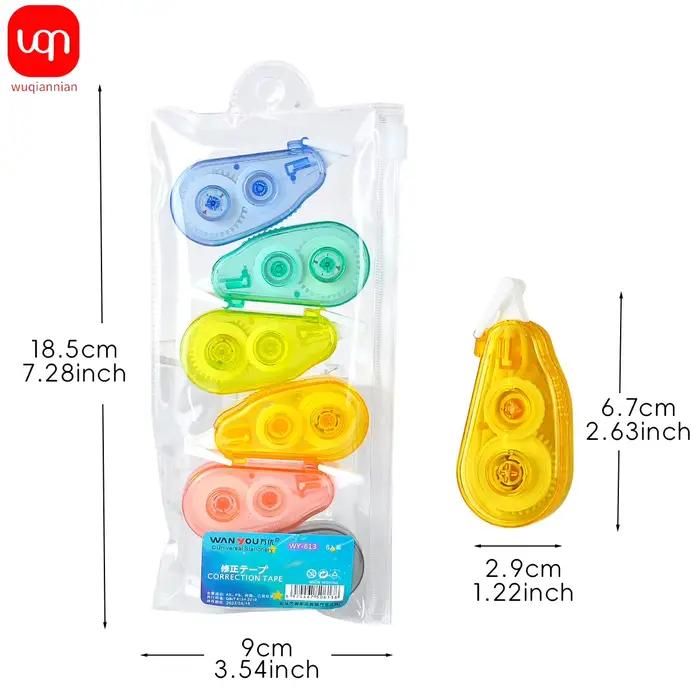 Gomme correctrice de Type stylo, 6 pièces, pour étudiant, accessoire d'écriture, bande blanche pratique, fournitures de bureau portables