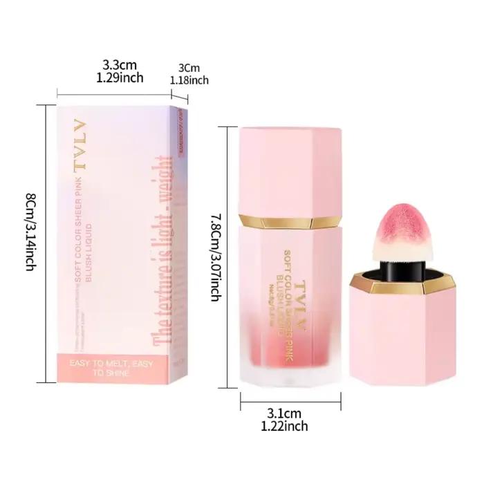 TVLV velours liquide Blush mat éponge tête fard à joues naturel durable éclaircir Contour du visage