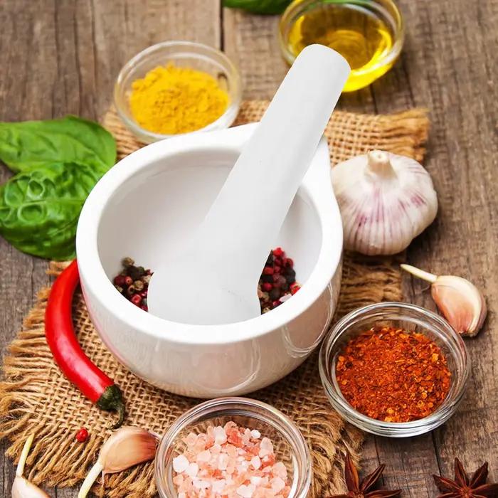 Pilon alimentaire en céramique pour broyer l'ail, broyeur de cuisine manuel, outil Portable, tige de broyage manuelle, petite poudre