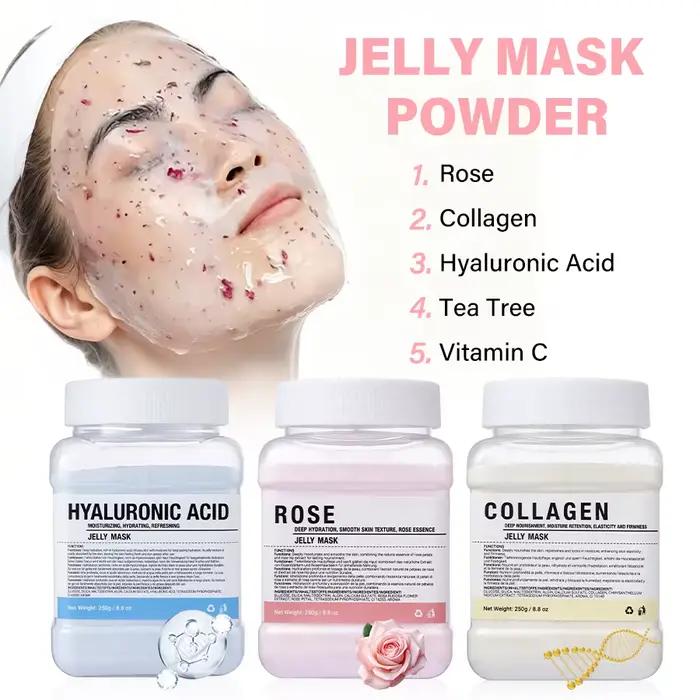 Poudre de masque en gelée pour le visage