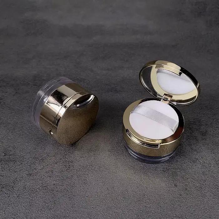 Boîte à poudre portable avec tamis miroir