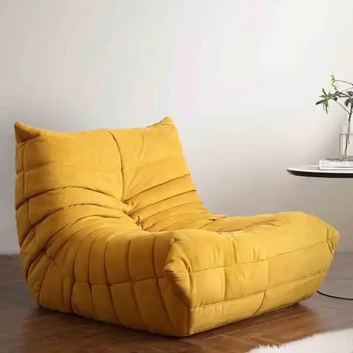Fauteuil de sol paresseux pour salon, siège individuel en mousse sans accoudoirs, fauteuil de coin cheminée, pouf, chaise d'appoint douce pour chambre à coucher