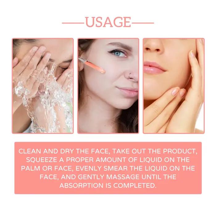 JAYSUING 5 en 1 sérum pour le visage acide hyaluronique vitamine C rétrécit les Pores hydratant éclaircissant estompe
