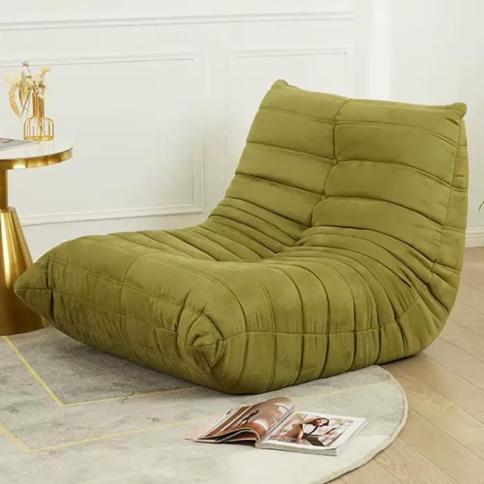 Fauteuil de sol paresseux pour salon, siège individuel en mousse sans accoudoirs, fauteuil de foyer, pouf, chaise d'appoint douce pour chambre à coucher