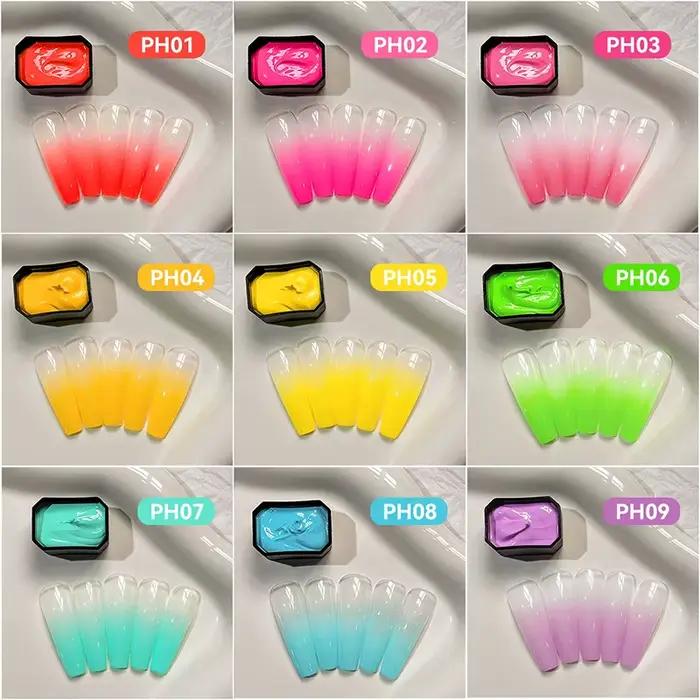 UR SUGAR 9 couleurs dégradé peinture Gel Nail Art dégradé couleur bricolage Design Gel 4 en 1 utilisé pour dégradé ongles estampage motif