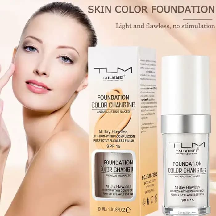 Fond de teint pour peau Mature à couleur changeante