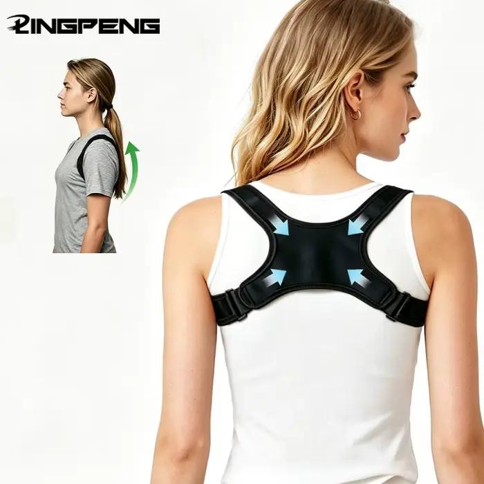 Correcteur de posture réglable, ceinture de soutien dorsal - Soutien ergonomique respirant et antidérapant pour une meilleure posture, adapté à la position assise