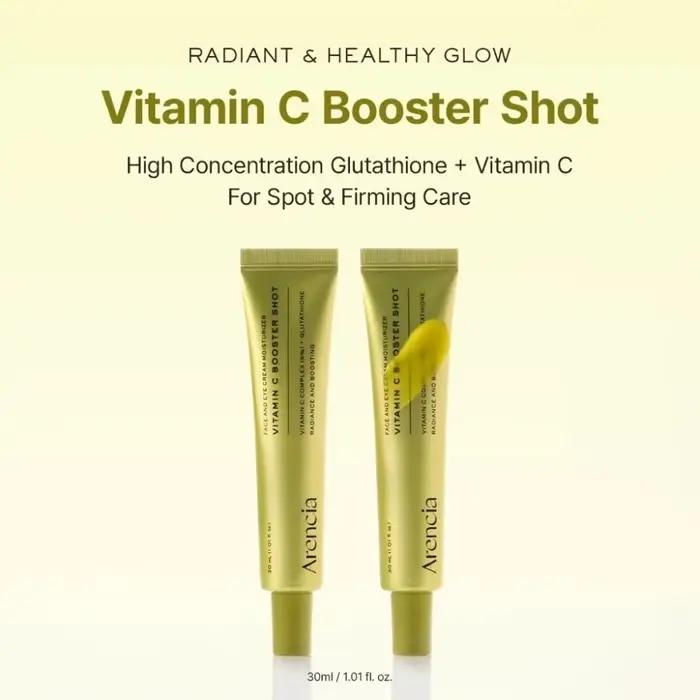 30ml Arencia VitaminC Booster Shot Glutathione Face Eye Cream Retinal Brighten Firming Boosting Moisturizer Day Night