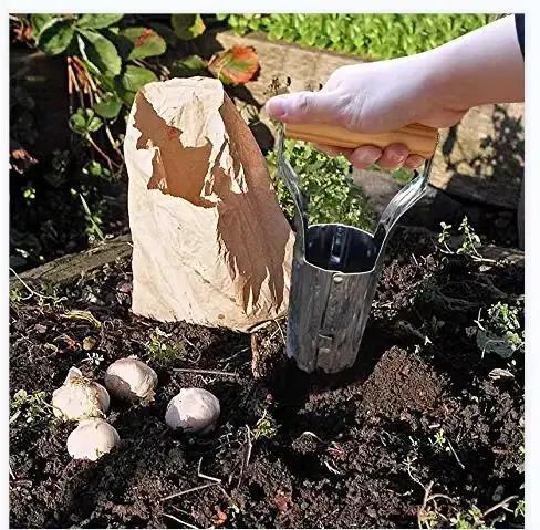 Outil de greffe d'agriculture de jardin, jardinière à intervalles, extracteur de fleurs, outil de culture, jardinière à bulbes de jardin avec marquage de profondeur